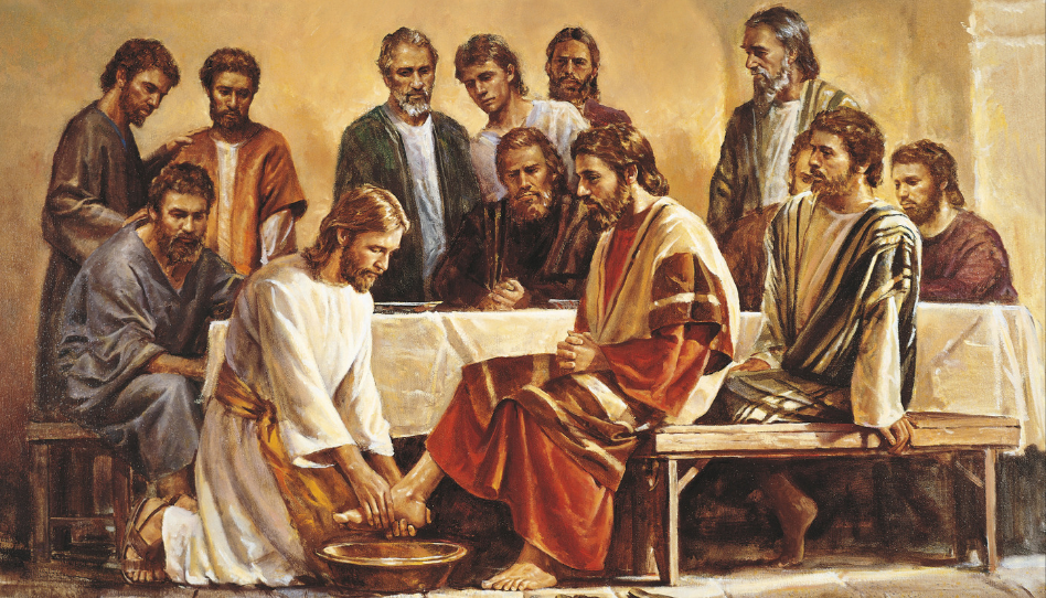 Jesus Cristo lavando os pés dos apóstolos