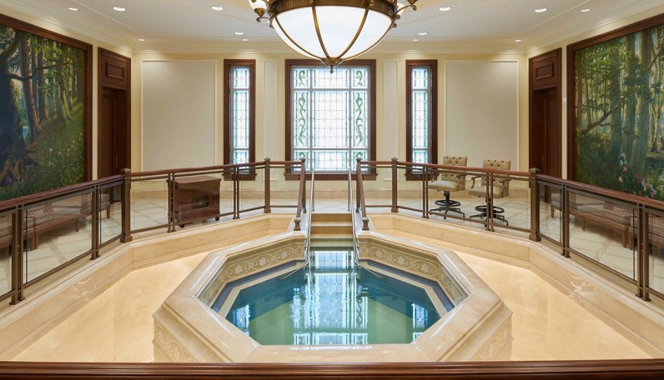 Pia batismal, templos Jesus Cristo